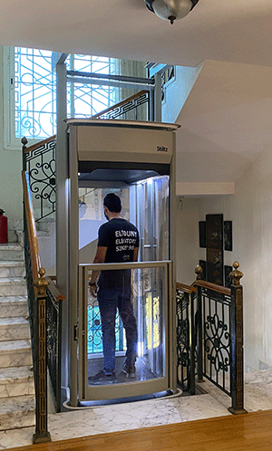 Eltouny Team instating stilts home lifts in a private villa